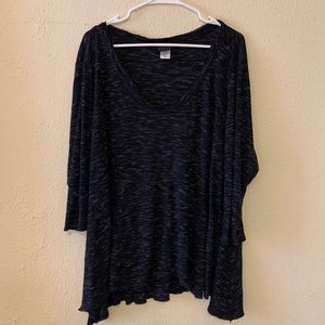 Oversized 3X basic black top